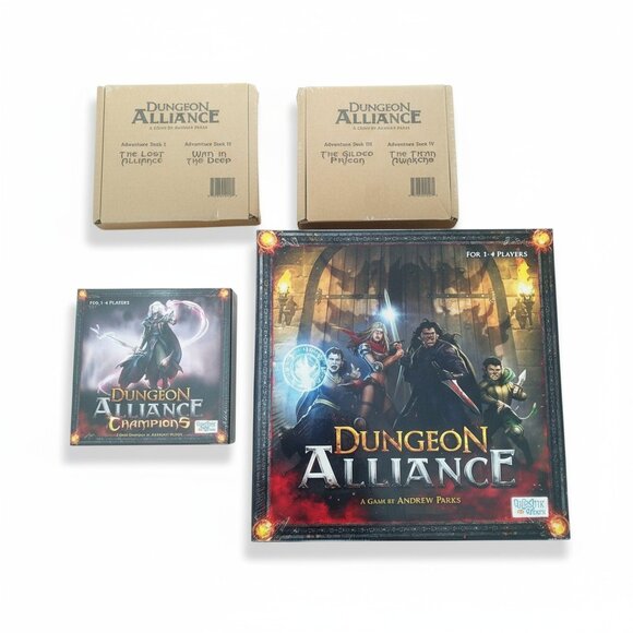 Dungeon Alliance & Champions & Adventure Pack Expansions Quixotic G Board Game‎ - Picture 1 of 12